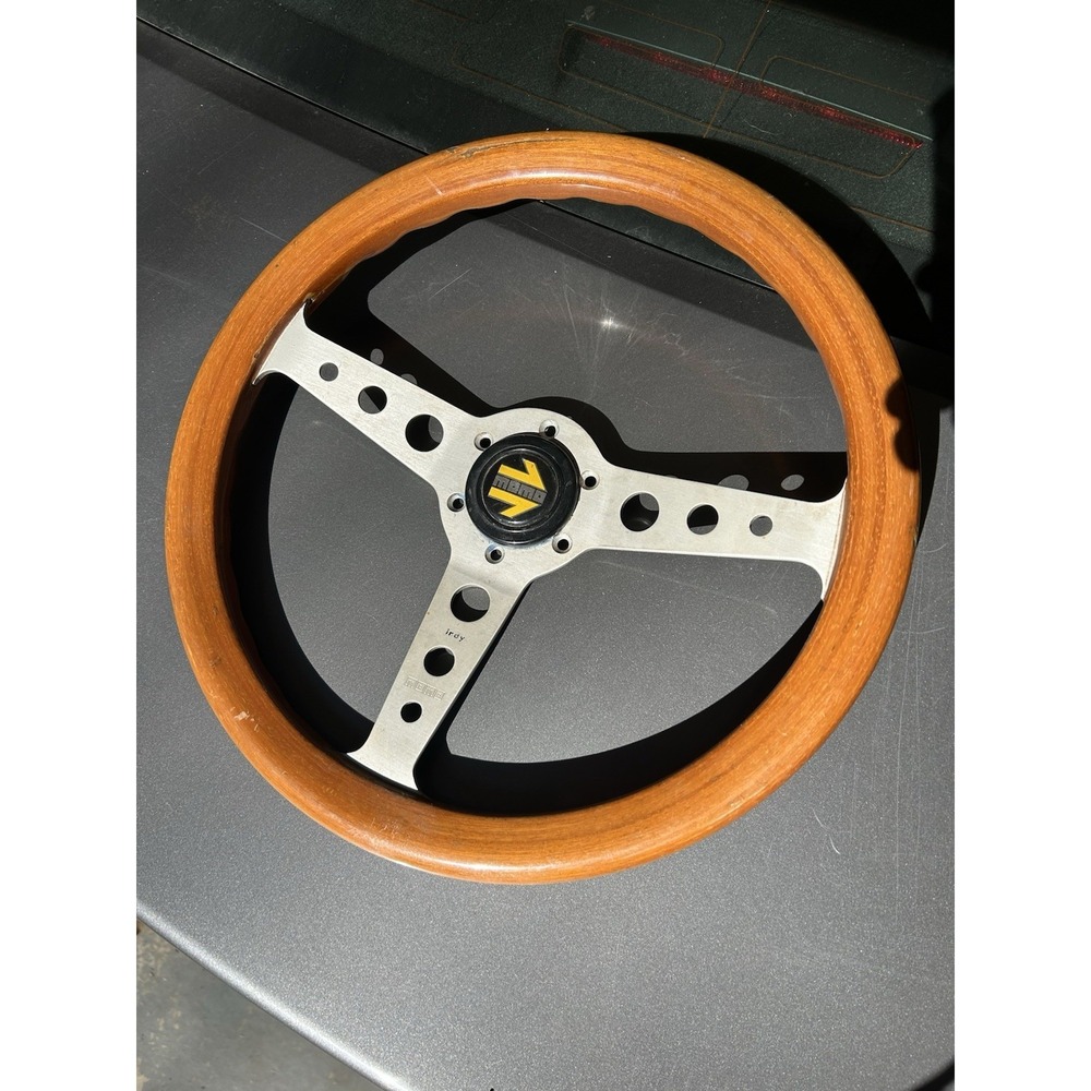 MOMO INDY STEERING WHEEL Wood RARE ITEM vintage car 1978 ae86 volvo porsche fiat